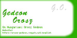 gedeon orosz business card